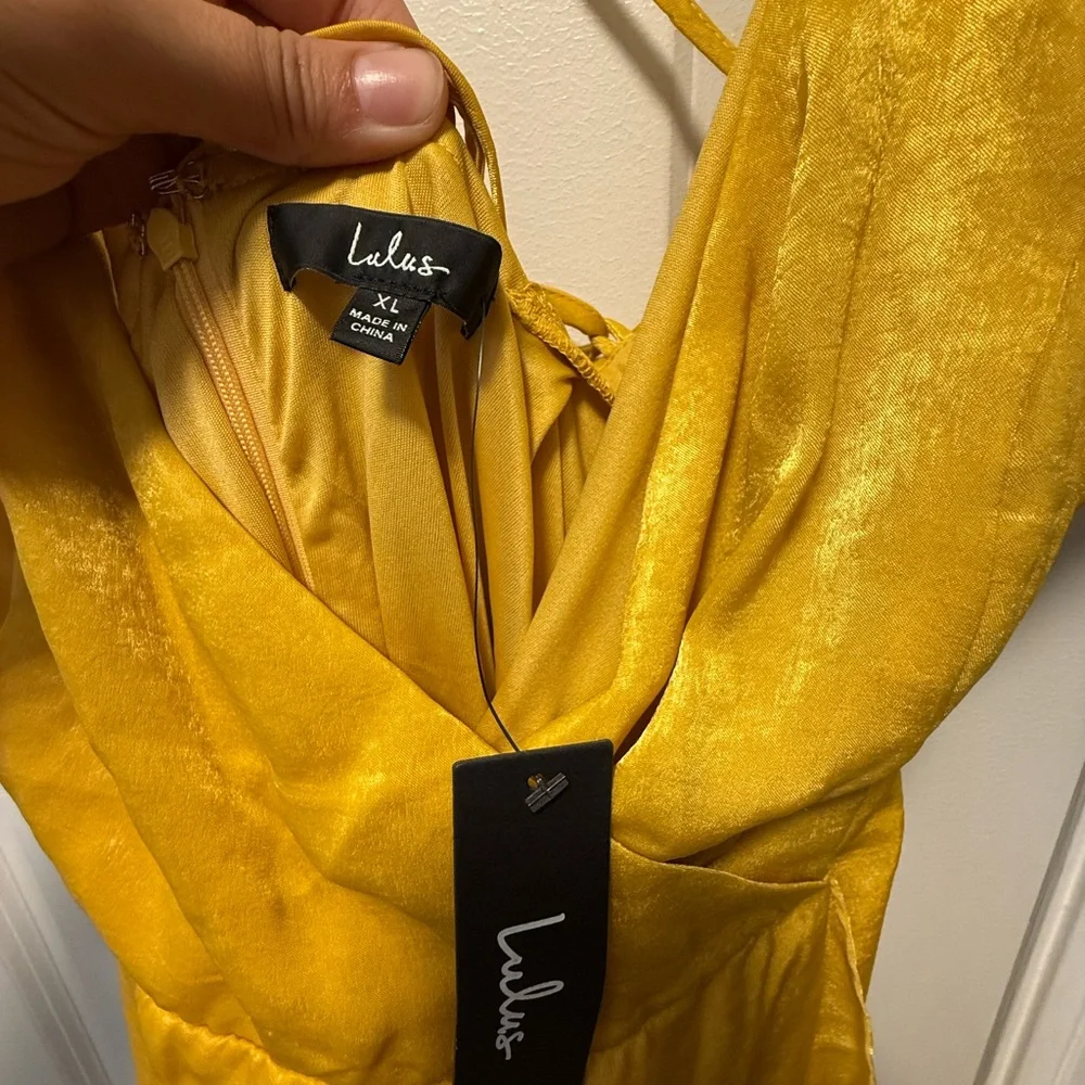 Lulu's Radiant Yellow Backless Dress - Picture 3 of 3